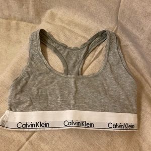 Calvin Klein Sports Bra Medium Gray